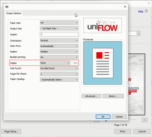 Uniflow print driver Uniflow print driver